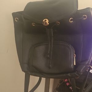Black Leather Backpack